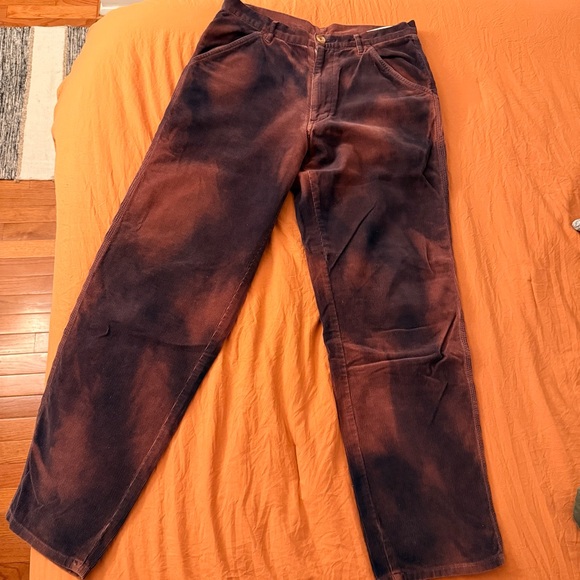 Comme des Garcons Men's Corduroy Pants in Burgundy Size small